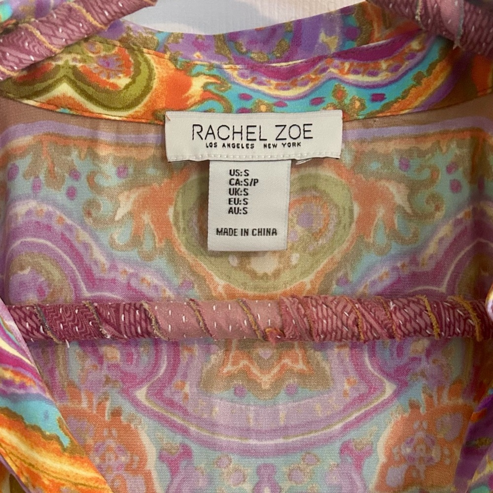 Rachel Zoe Paisley Tie-Front Blouse - Picture 3 of 4